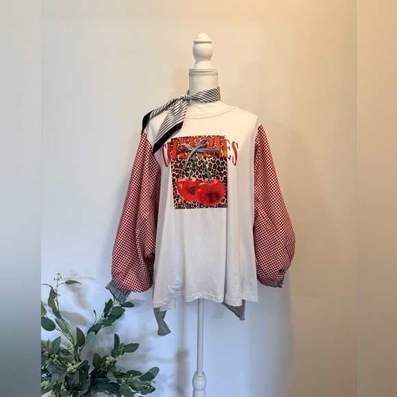 POL Tops - 🍒 Cherry Mixed Print Top 🍒